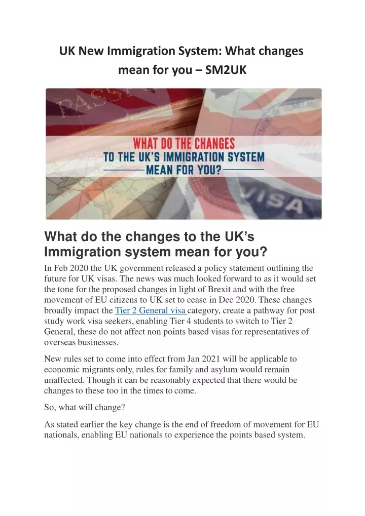 uk new immigration system what changes mean