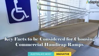 Key Facts to be Considered for Choosing Commercial Handicap Ramps