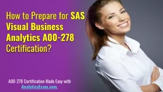 how to prepare for sas visual business analytics
