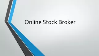 Online Stock Broker in India