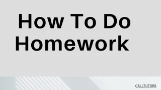how to do homework
