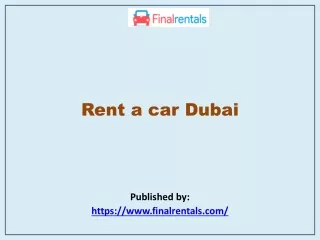 Rent a car Dubai