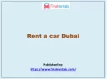 Rent a car Dubai