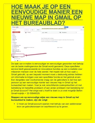 Hoe mappen maken in Gmail op desktop?