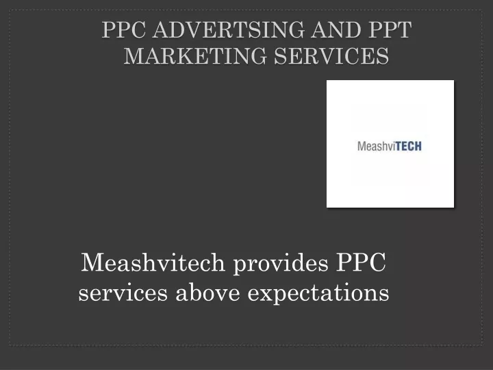 ppc advertsing and ppt marketing services