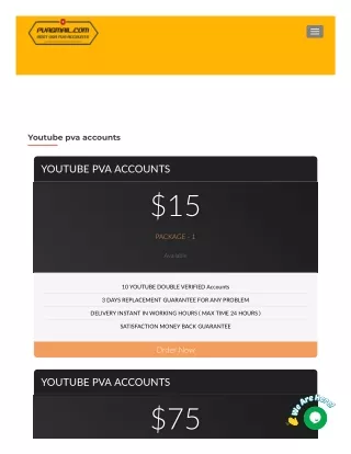 Buy YouTube PVA Accounts - Pvagmail.com