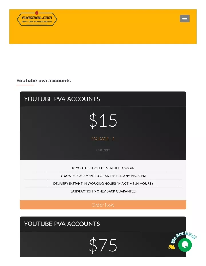 youtube pva accounts