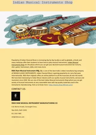 indian musical instruments shop