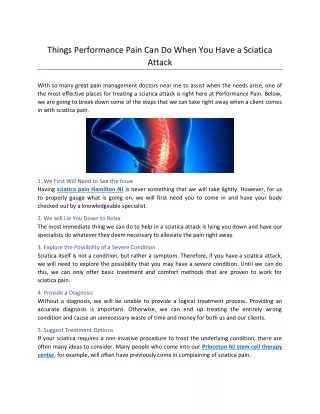 things performance pain can do when you have