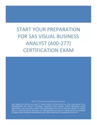 start your preparation for sas visual business