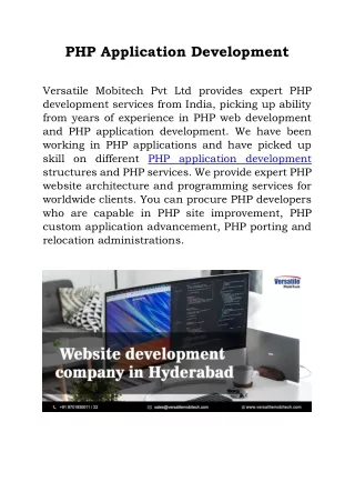php application development