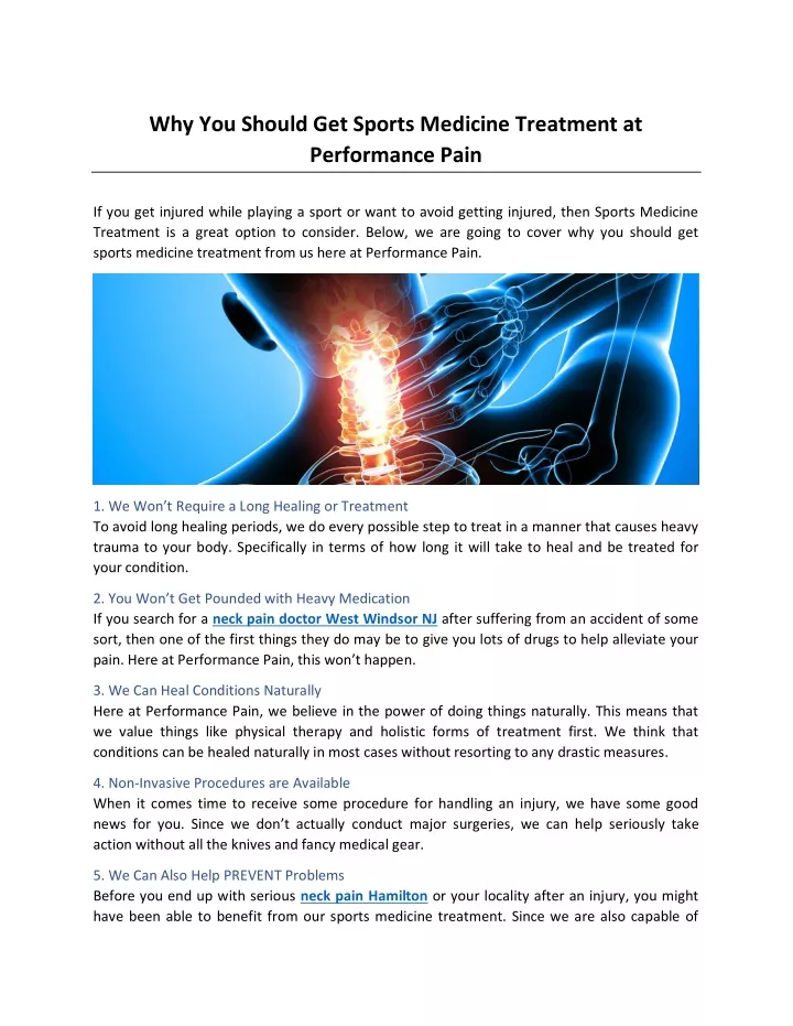 why you should get sports medicine treatment