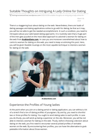 suitable thoughts on intriguing a lady online