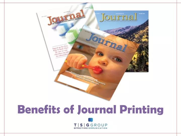 benefits of journal printing