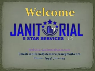 Custodial Services in South Florida | Janitorial 5 Star