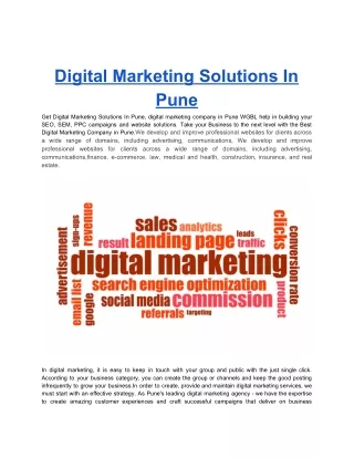 Get Digital Marketing Solutions In Pune
