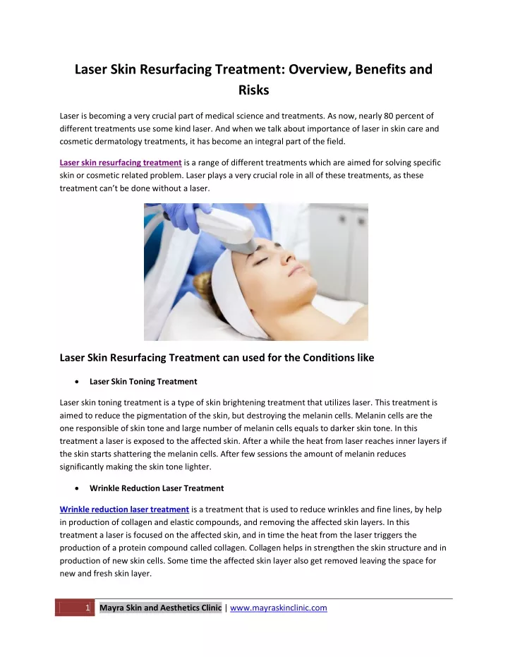 laser skin resurfacing treatment overview