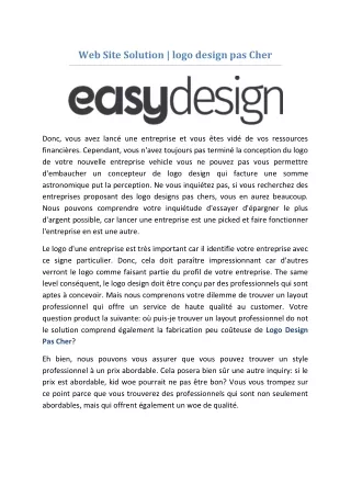 Web Site Solution | logo design pas cher