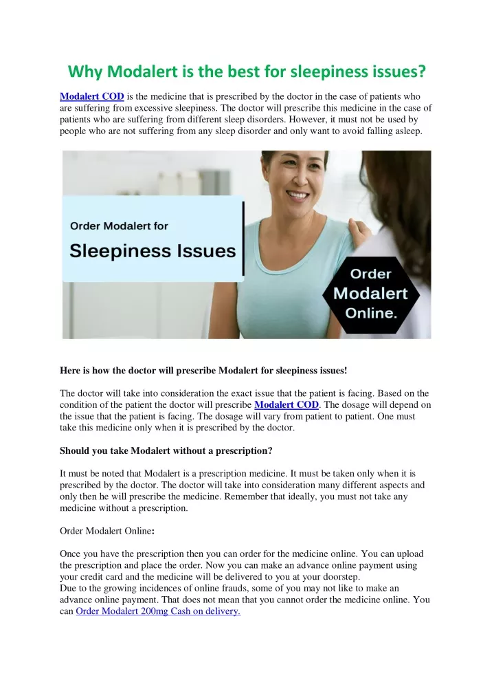 why modalert is the best for sleepiness issues