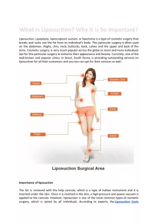what is liposuction why it is so important