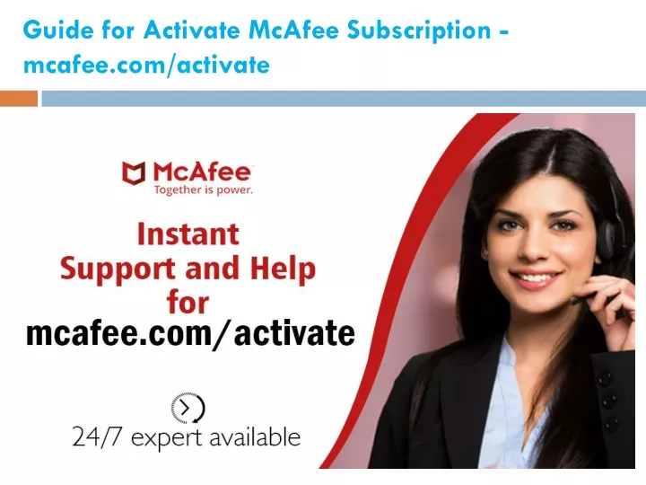 guide for activate mcafee subscription mcafee com activate