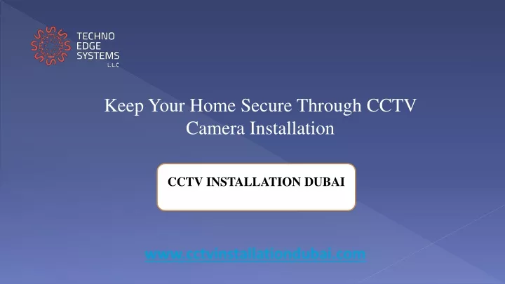 keep your home secure through cctv camera