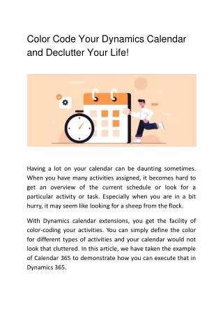 Color Code Your Dynamics Calendar and Declutter Your Life!