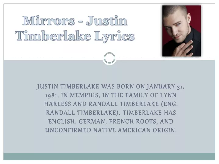 mirrors justin timberlake lyrics