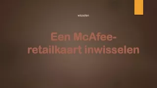 Een McAfee-retailkaart inwisselen