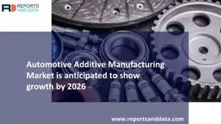 Automotive Additive Manufacturing Market Share Industry Report 2026