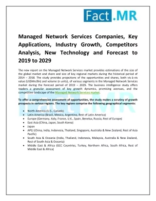 Managed Network Services Market Forecast Insights, Share, Growth and Future Trends