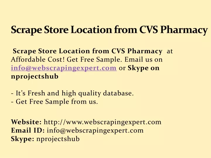 scrape store location from cvs pharmacy