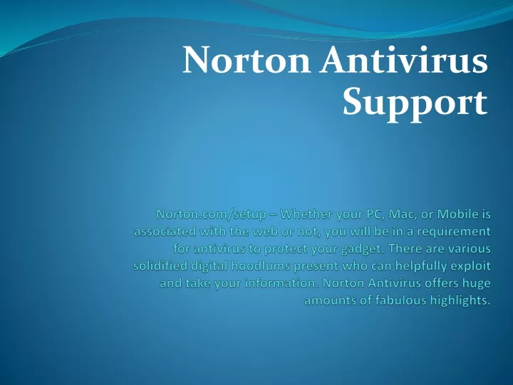 norton antivirus support