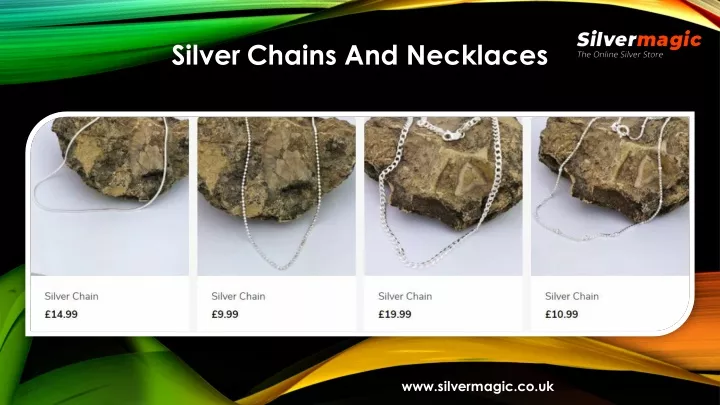 silver chains and necklaces