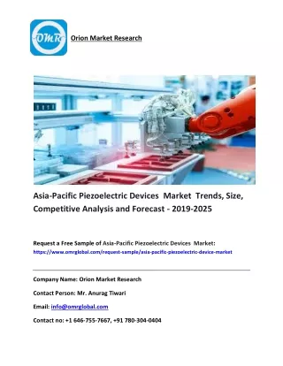 France Piezoelectric Devices Market  Trends, Size, Competitive Analysis and Forecast - 2019-2025