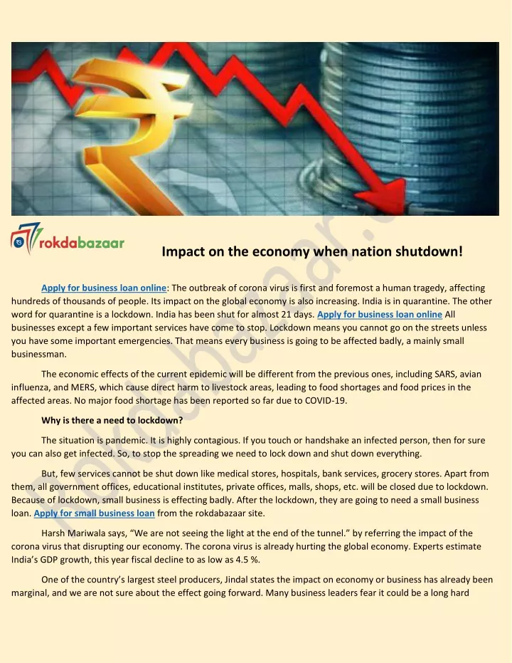 impact on the economy when nation shutdown