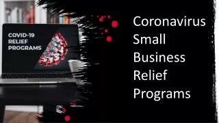 Coronavirus Small Business Relief Programs