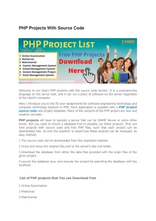 php projects with source code