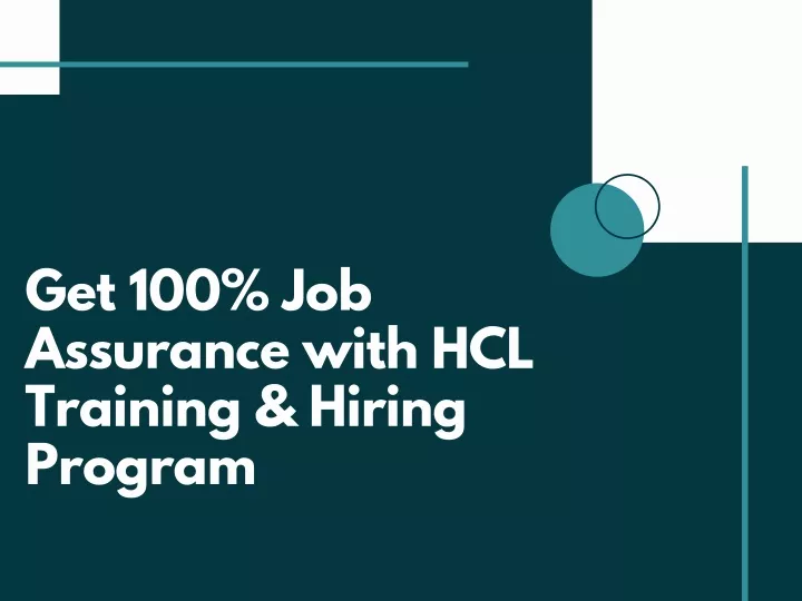 get 100 job assurance with hcl training hiring