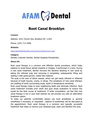 Root Canal Brooklyn