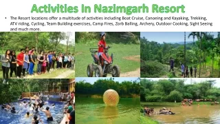 Overview Of Nazimgarh Activities.
