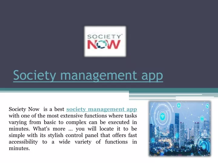 s ociety management app
