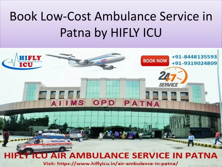 book low cost ambulance service in patna by hifly icu