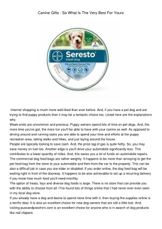 canine gifts so what is the very best for yours
