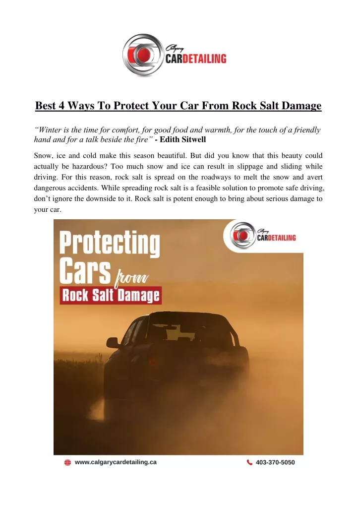 best 4 ways to protect your car from rock salt