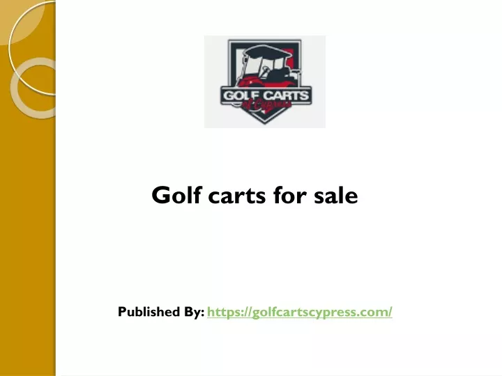 golf carts for sale published by https