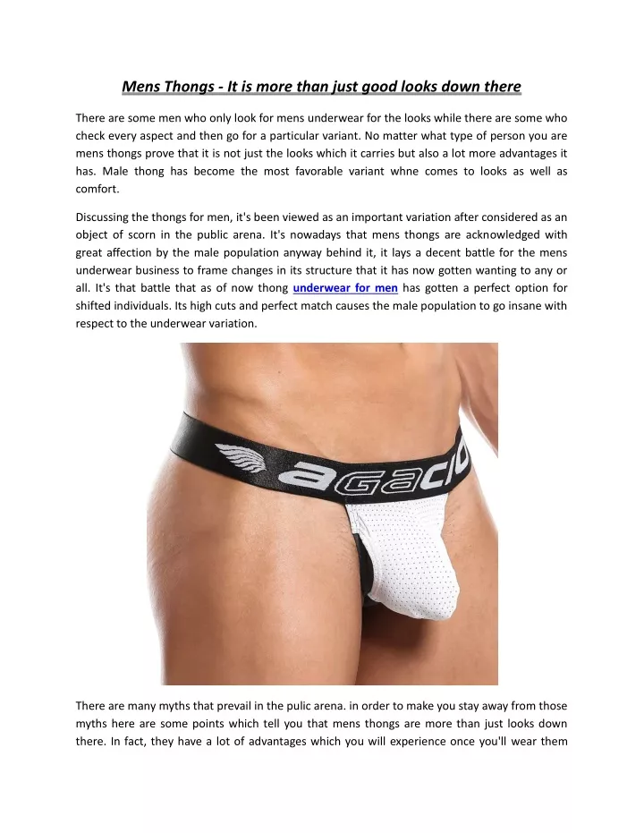 mens thongs it is more than just good looks down