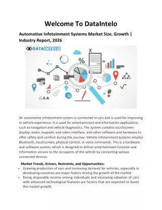 Automotive Infotainment Systems Market Size, Growth | Industry Report, 2026