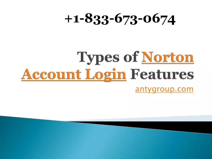 types of norton account login features