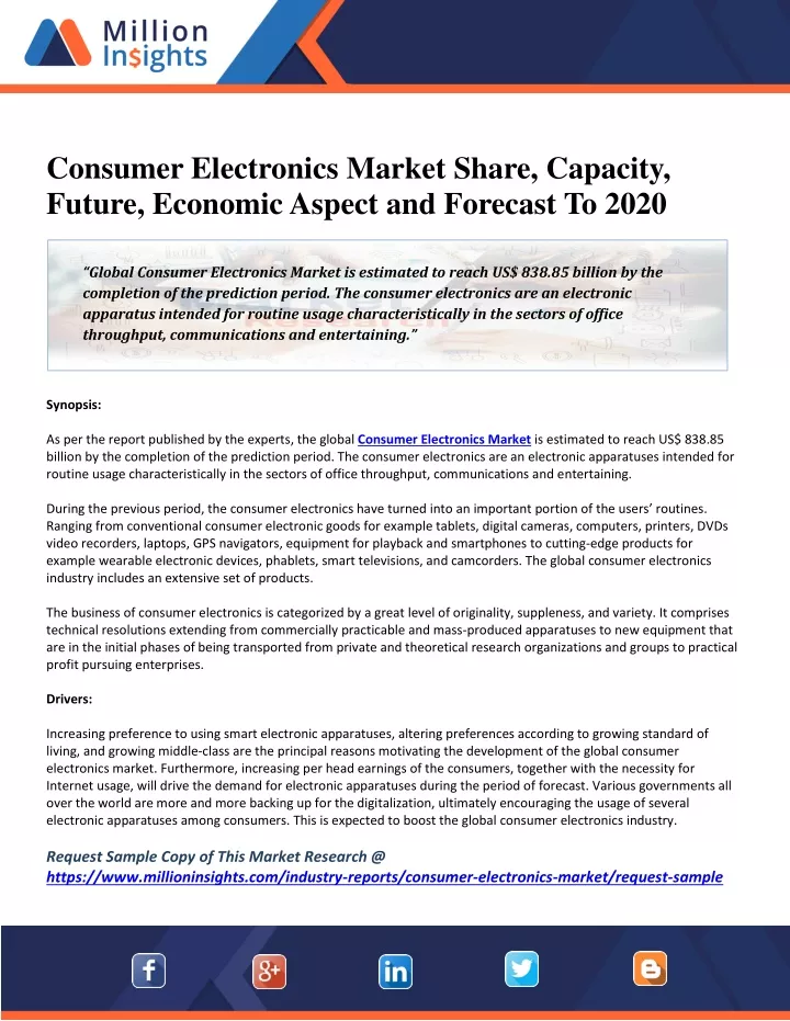 consumer electronics market share capacity future